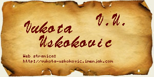 Vukota Uskoković vizit kartica